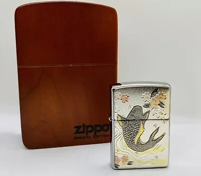 Zippo Lighter ( Japanese Traditional Style  Carp Electroforming 2016 ) • £229.99