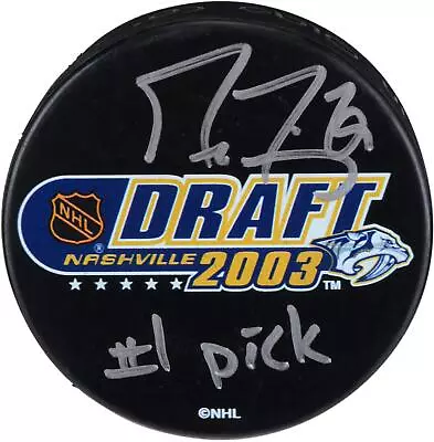 Marc-Andre Fleury Golden Knights Signed 2003 NHL Draft Logo Hockey Puck  1 Pick  • $169.99