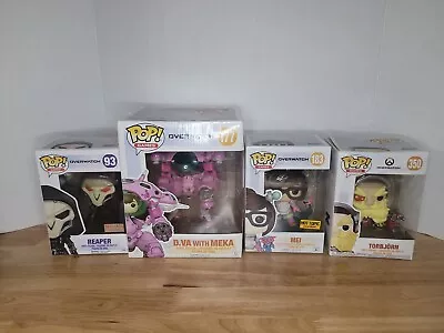 Funko POP! Games Lot Of 4 Overwatch Reaper Mei Torbjorn D.va With Meka Brand New • $39.99