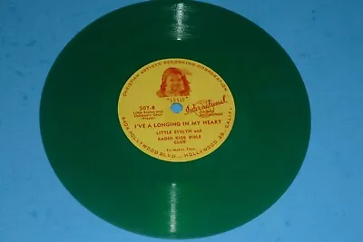 Little Evelyn/susie & Radio Kids Bible Club-rare Xian 45 Rpm Record Green Vinyl • $17.95