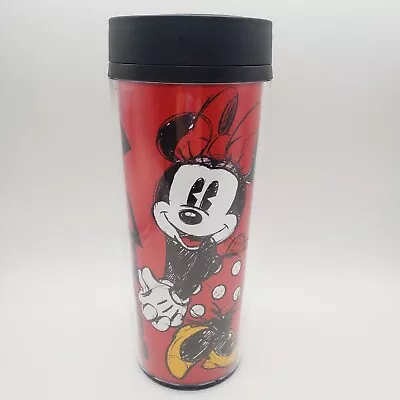 Disney Minnie Mouse Sketch Tumbler Travel Mug Cup Jerry Leigh 533 Ml BPA Free • $12