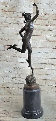 Bronze Flying Mercury Classical Male Nude Finest USA Casting Home Statue Gift • $579