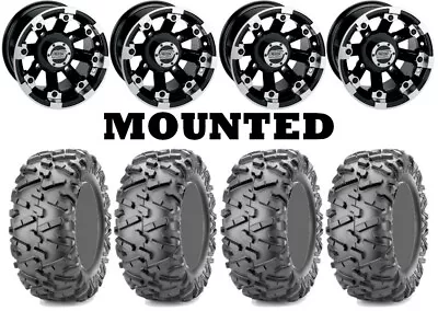 Kit 4 Maxxis Bighorn 2.0 Tires 25x8-12/25x10-12 On Moose 393X Black Wheels CAN • $1188.99