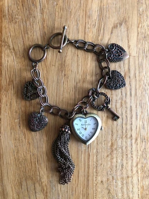 Accessorize Ladies' Watch & Heart Charm Bracelet Gift J1086 • £9.99