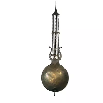 Antique 19th C Brass & Iron French Morbier Or Comtoise Wall Clock Pendulum Only • $124.95