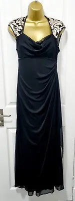 XSCAPE By Joanna Chen Woman's Gold Black Evening Gown Cruise Wedding Party • £25