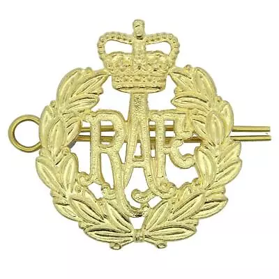 Royal Air Force Brass Cap Badge Raf Brass Metal Cap Badge • £7.95