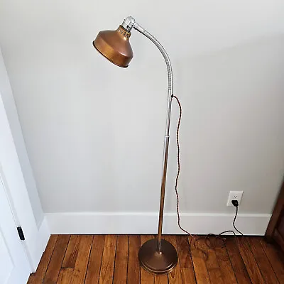 Vintage Ajusco Industrial Floor Lamp. Steampunk Floor Lamp. MCM Floor Lamp. • $410