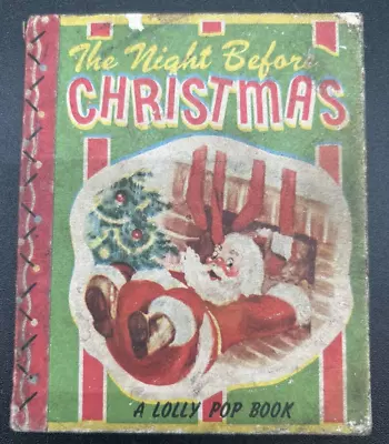 Vtg. 1949 Samuel Lowe  Lolly Pop  Miniature Book The Night Before Christmas • $12.50