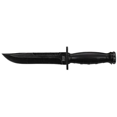 Combat Knife MFH Mission Fixed Blade Tactical Stonewashed Smooth Grinding Sheath • $69.99