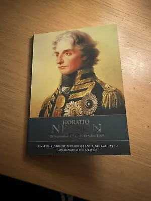 2005 Brilliant Uncirculated Horatio Nelson £5 Coin In Royal Mint Card Pack • £24.99