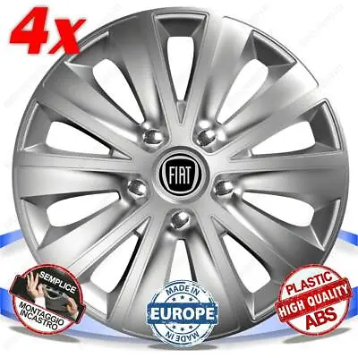 £122.70 • Buy Set 4 Bolts Wheel Cover Wheels Caps 13 Rapide Silver For Fiat Ulysse