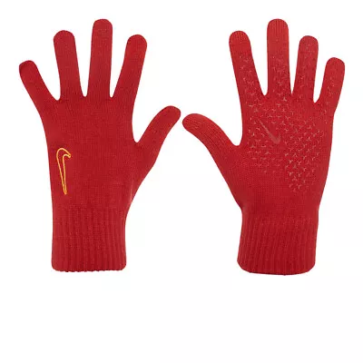 Nike Gloves Knitted Mens Knit Grip Red Phone Use Cold Weather Brand New • £13.99