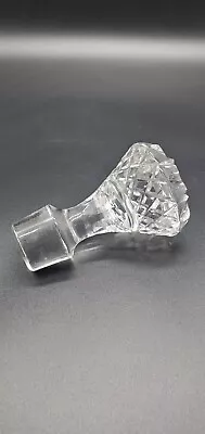 Vintage Crystal Bottle Decanter Stopper Glass Paperweight Statement Piece • $20