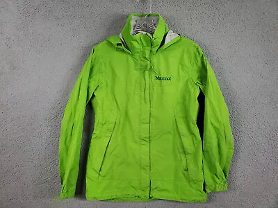 Marmot PreCip Rain Jacket Women Size Small Green Waterproof Vented Pockets • $24.99