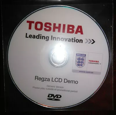 £2.99 • Buy TOSHIBA Regza TV Promotional Demonstration Product Images 2010 DVD Disc Disk