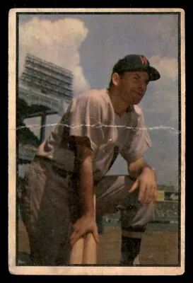 1953 Bowman Color Mickey Vernon High Number! #159 Low Grade Baseball Card • $6.43