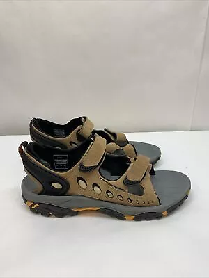 Mens Merrell Continuum Rapid Pulse II Leather Smoke Performance Sandals Size 10 • $55.55