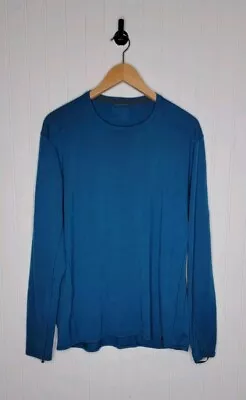 Patagonia Men's Lightweight Merino Wool Long Sleeve Shirt Size Large Blue • $32
