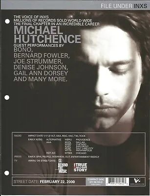 Inxs MICHAEL HUTCHENCE Rare VINTAGE PROMO TRADE AD Poster For 2000 CD MINT USA • $24.99