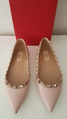 VALENTINO GARAVANI Rockstud Ballerina Flat IT 37 AU 7 US 7 • $280