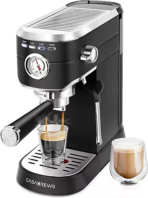 Profession 20-Bar Coffee Maker With Steam Milk Frother Stainless Coffee Machine • $69