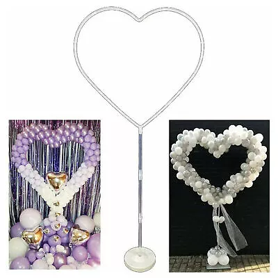 Heart Shape Balloon Arch Wedding Metal Backdrop Stand Love Flowers Arch • $14.39