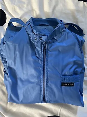 VTG CLUB HOUSE Bomber JACKET SIZE LARGE Baby Blue 90s RETRO Members Only • $20