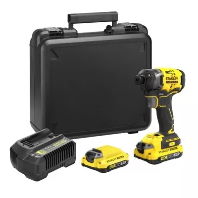 Stanley FatMax 18V V20 Impact Driver 3 Speed 2x 2Ah Battery Combo SFMCF820D2K-XE • $289