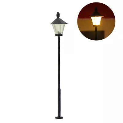 LYM09 10pcs Model Railway Led 1:150 Lamps Street Lights N Scale 4.5cm 12V • £12.47