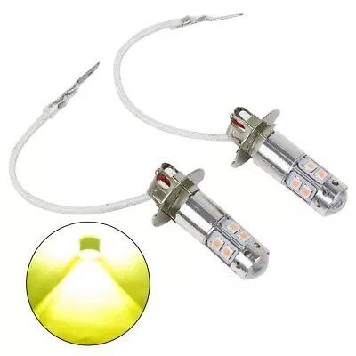 2x NEW H3 100W 3000K High Power Yellow LED Fog Light Driving Bulbs Lamp Replace • $8.45