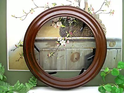 Van Hygan & Smithe  WOODRIDGE  11 1/4   Round Collector Plate Wood Frame • $23.98