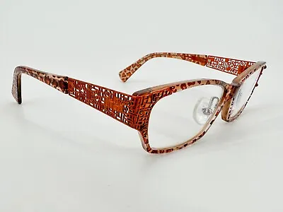 Jean Lafont Nirvana Eyeglasses FRAMES 592 Leopard Skin 53[]16-126 Orange H372 • $89.11