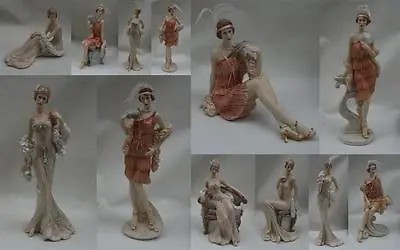 Art Deco Roaring 1920s & Charleston Lady Figurines By Leonardo Collection Bnib • £26.99