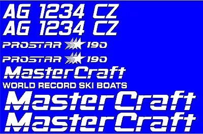MasterCraft Prostar 190 Full Set #4 W/Matching Boat Registration Numbers • $74.95