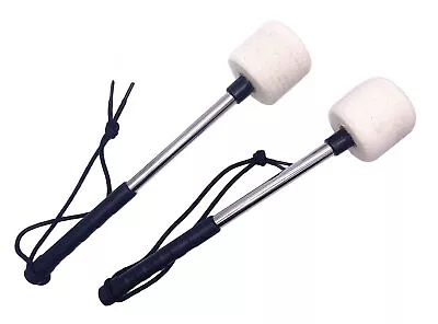 A Pair Of Bass Drum Mallets Timpani Mallet Felt Mallets Sticks With Stainless... • $30.53