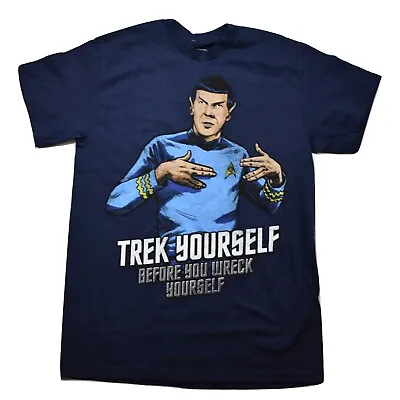 Star Trek Mens Mr. Spock Trek Yourself Before You Wreck Yourself Shirt New M • $9.99