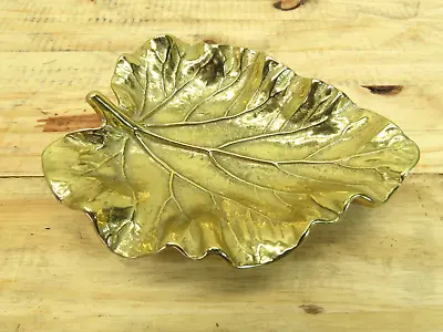 $28.99 • Buy 1944 Vtg Va Metalcrafters Brass Rhubarb Leaf Dish Asytray