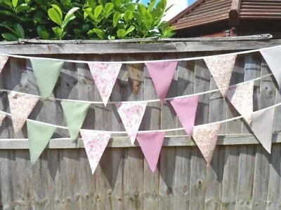 £4.50 • Buy BUNTING Shabby Chic Country Vintage FABRIC Wedding Garden Party Decorations NEW