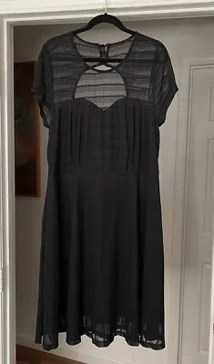 $10 • Buy City Chic Black High Low Open Back Cocktail Dress Fit N Flare Sz 18w