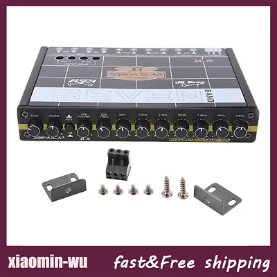 Car Audio Modified Graphic Equalizer EQ 7s Stereo Tuner Auxiliary Input & Knob  • £47.99