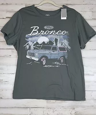 Official Ford Bronco Green T-shirt X-large Retro Vintage Style Mountains • $24.95