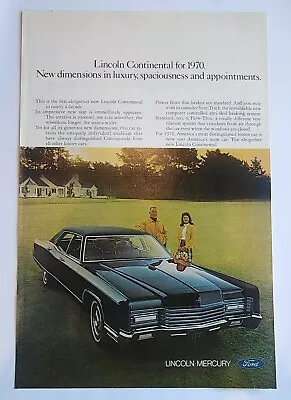 1970 Ford Lincoln Mercury Lincoln Continental Luxury Car Vintage Print Ad  • $5.99