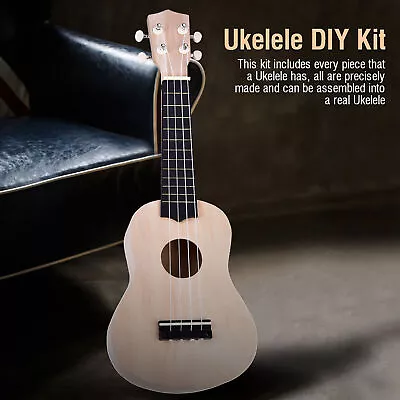 21inch Basswood 4 String Ukelele DIY Kit Instrument Accessory • $20.76