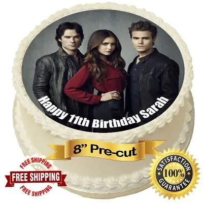 The Vampire Diaries Personalised 8  Round Edible Cake Topper • £5.95