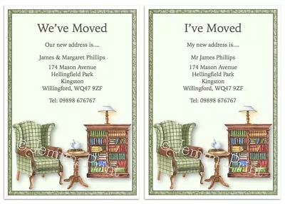 Personalised Change Of Address House Moving New Address New Home Cards X10 J552 • £3.85