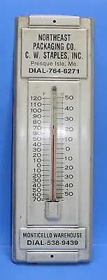 Northeast Packaging Pi Me Staples Inc Monticello Maine Steel Wall Thermometer • $32