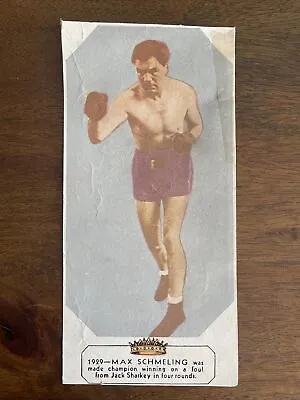 RARE 1930s Vintage Heavyweight Champion Max Schmeling Boxing Card • $34.99