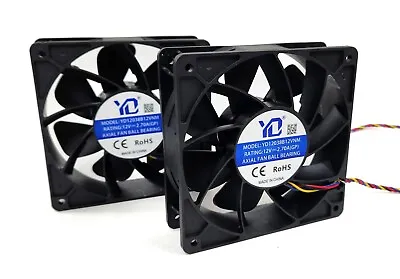 2pc Fan For S19 S19 Pro S19J Pro S19xp L7 L3+ Antminer 6000+ RPM New 120mm • $16.99