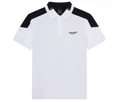 Hackett London White Short Sleeve Polo Shirt Size L • $123